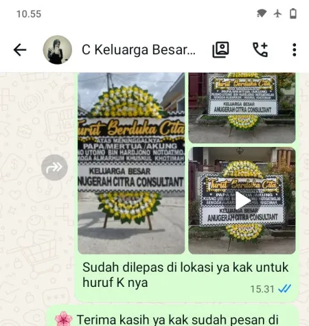 Pengiriman Papan Bunga Duka Halim Jakarta Timur